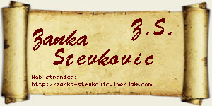 Žanka Stevković vizit kartica